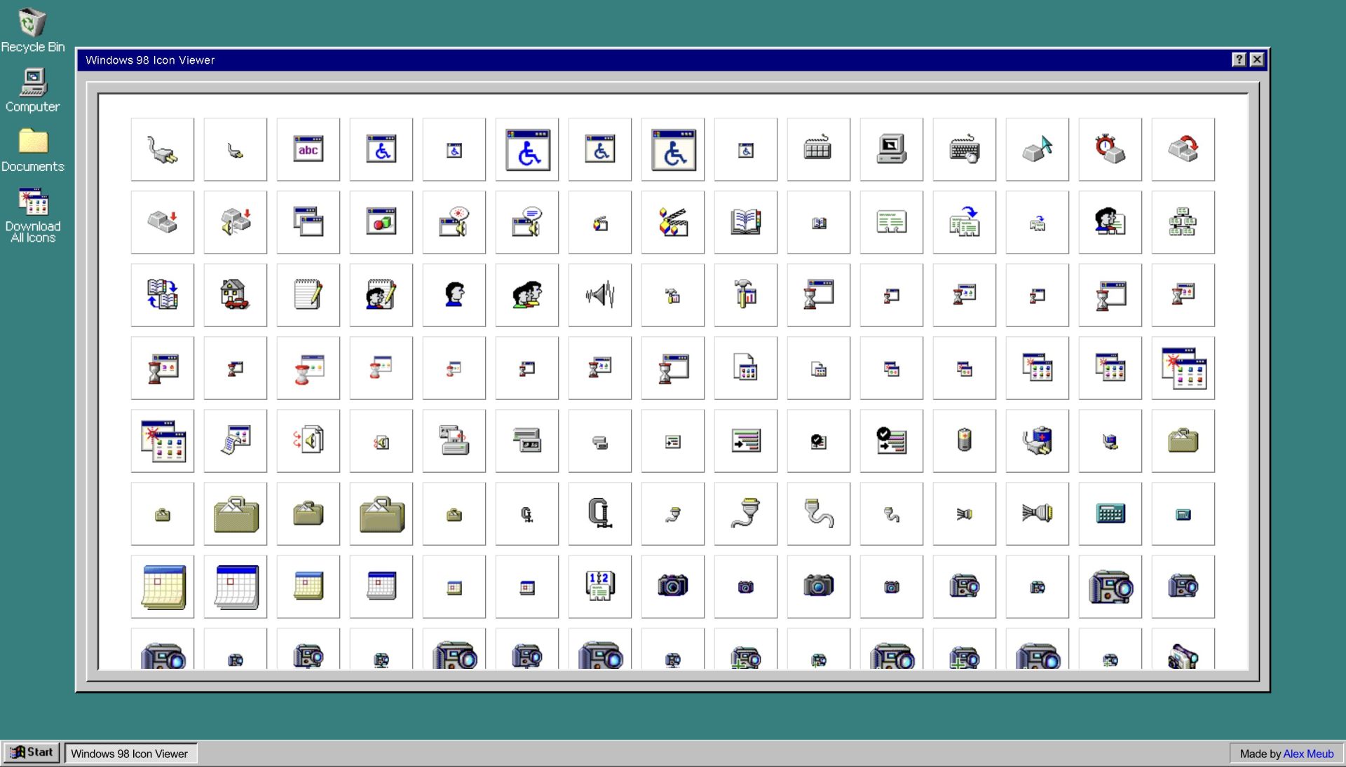 Windows 98 Icon Viewer